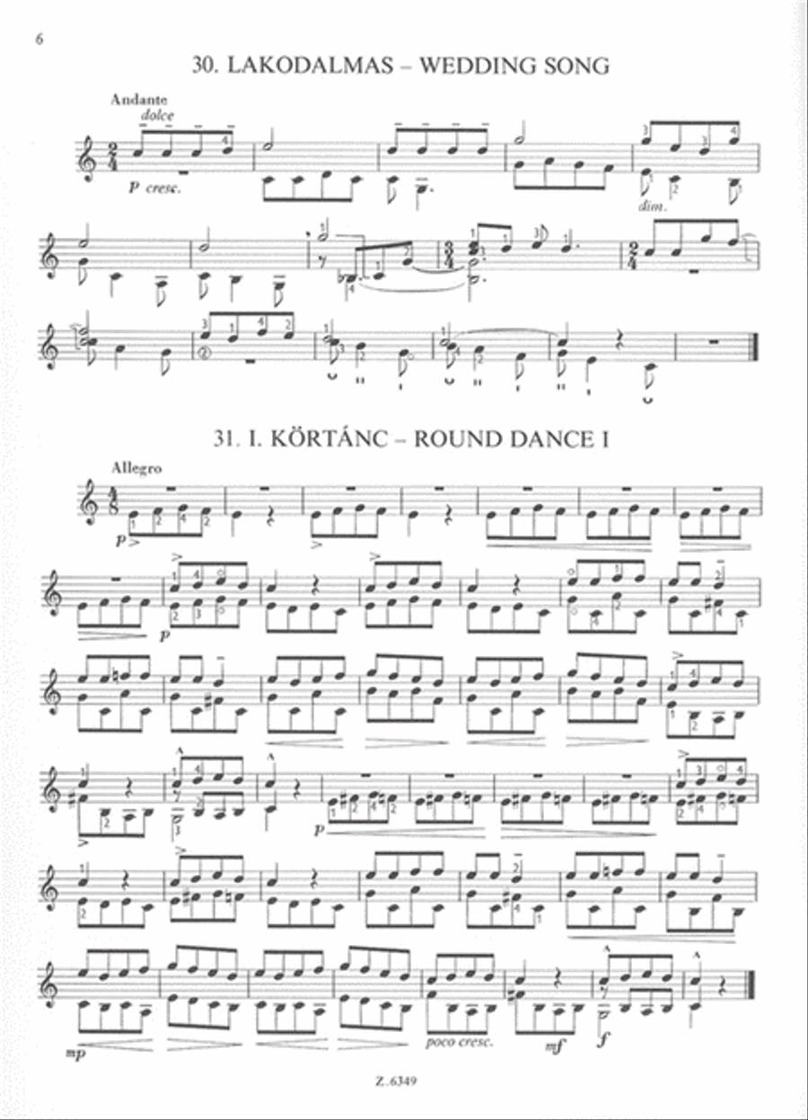 Für Kinder II Ausgewählte Stücke für Gitarre Guitar scores gallery preview page 2