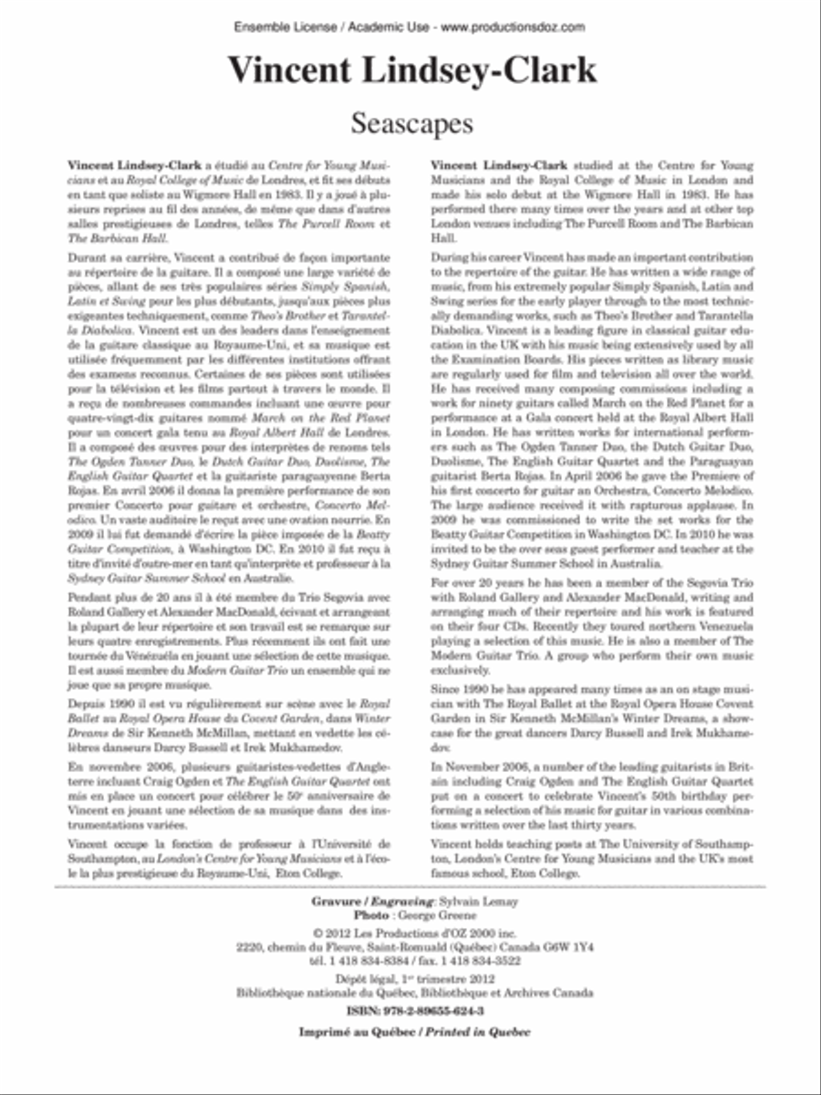 Seascapes Classical Guitar scores gallery preview page 2