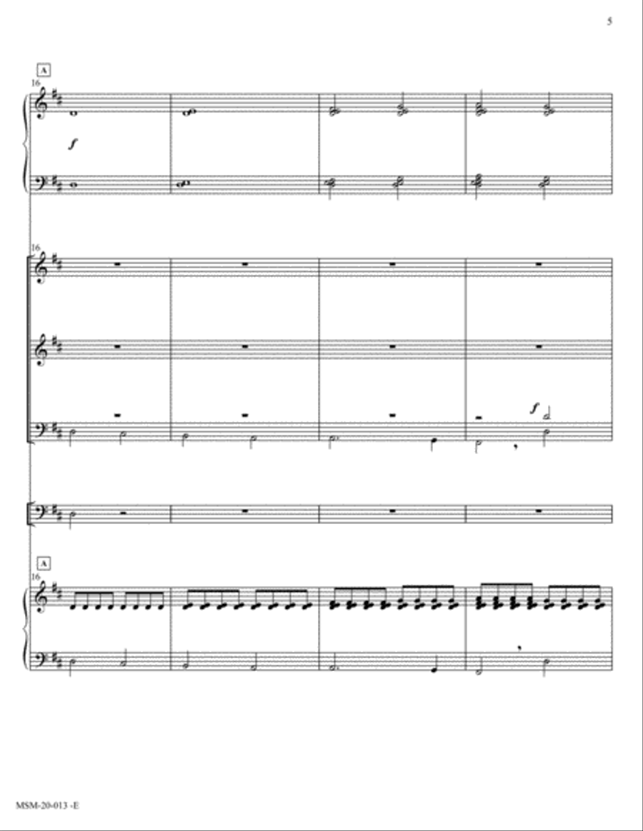 Flourish on Joy to the World Handbell Choir scores gallery preview page 5