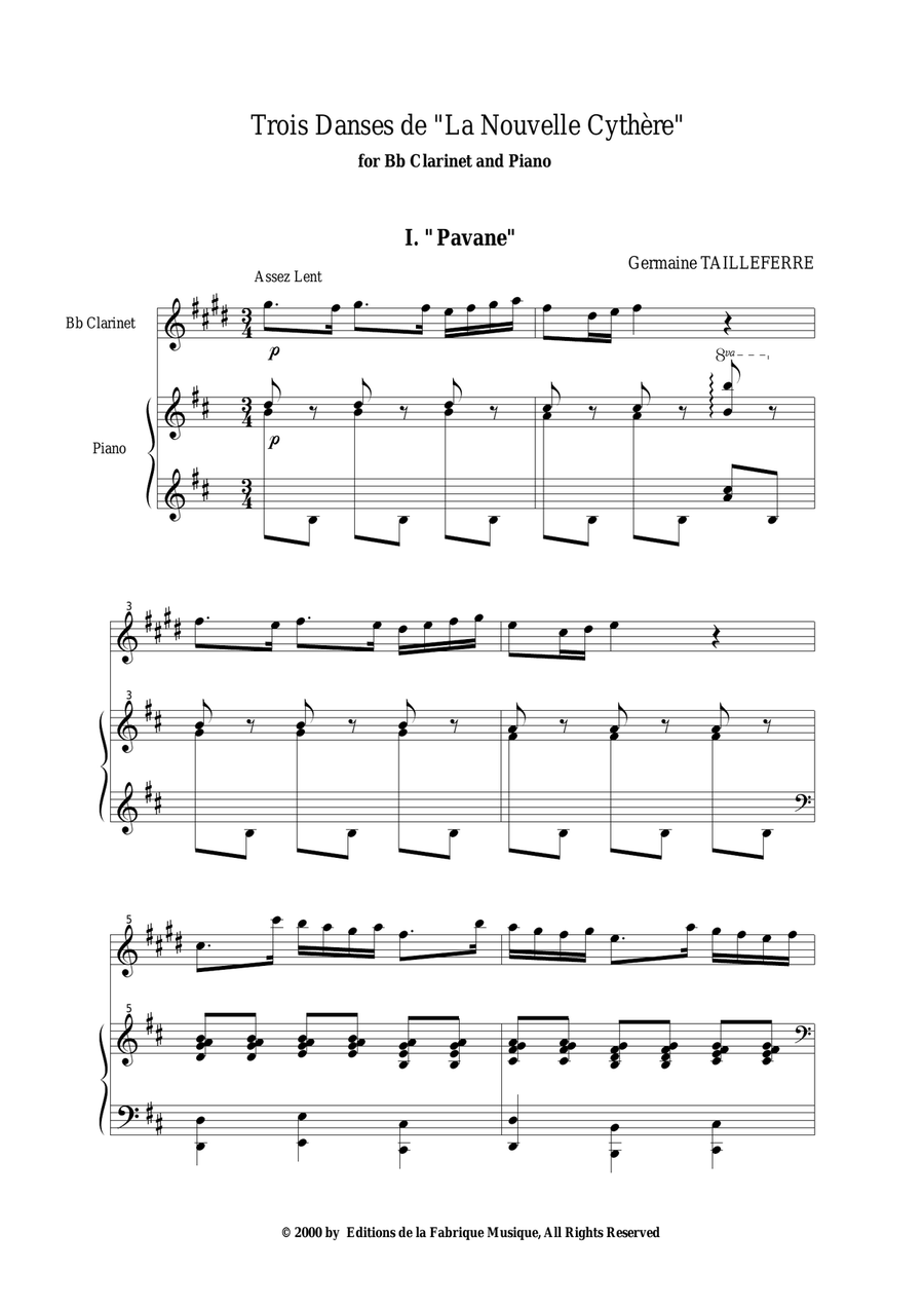 Germaine Tailleferre: Trois Danses de 