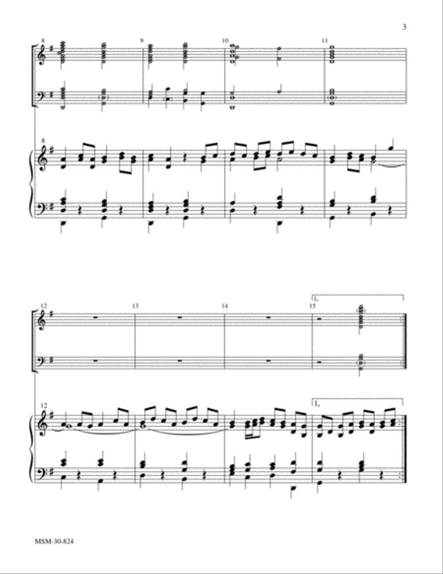 Now Thank We All Our God (Organ Score) 5-Octaves scores gallery preview page 3