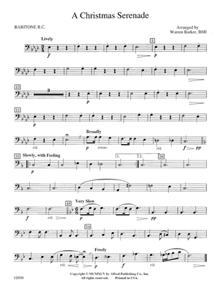A Christmas Serenade (with optional chorus): Baritone B.C.