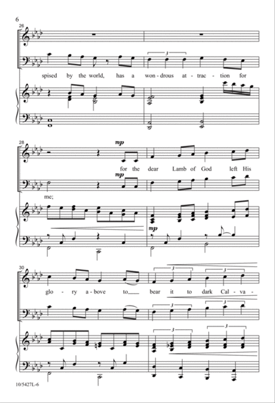 On a Hill Far Away 4-Part scores gallery preview page 6
