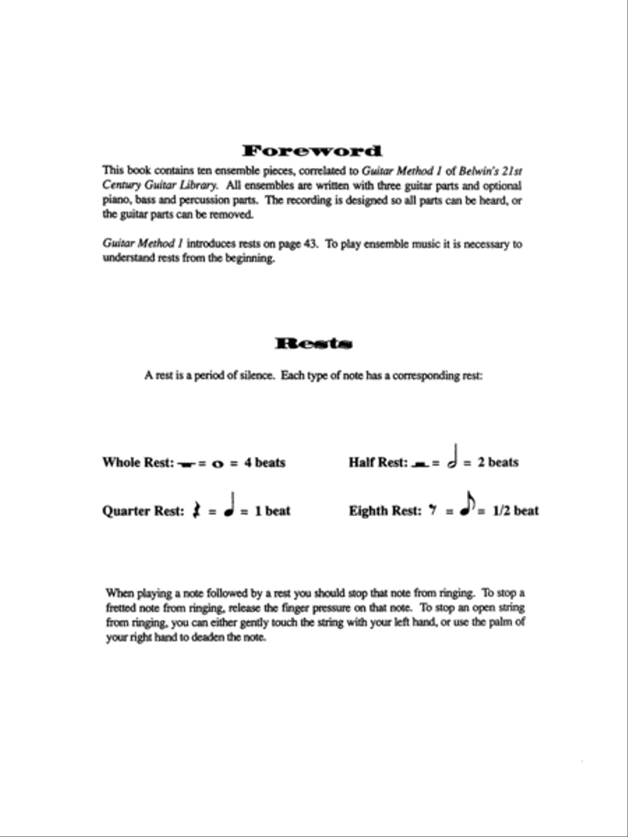 Belwin's 21st Century Guitar Ensemble 1 Guitar Ensemble scores gallery preview page 3