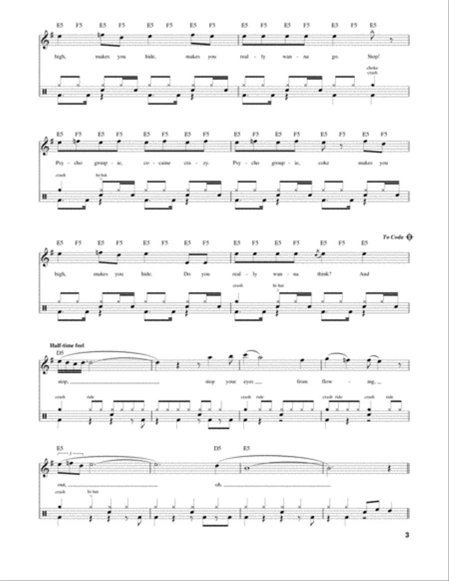 Psycho Drum Set scores gallery preview page 3