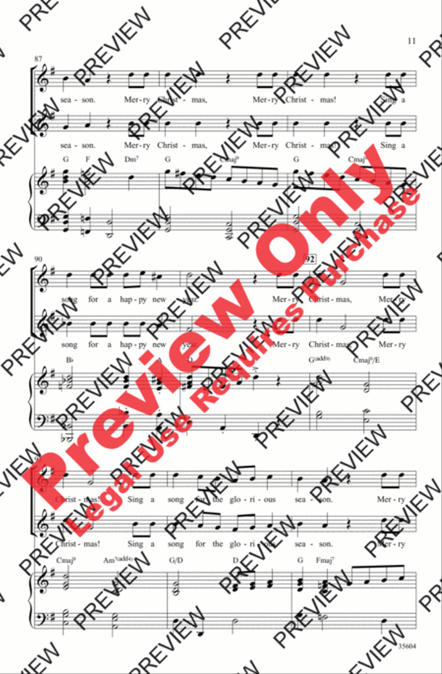 Merry Christmas, Merry Christmas 2-Part scores gallery preview page 11