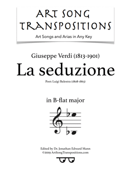 VERDI: La seduzione (transposed to B-flat major)