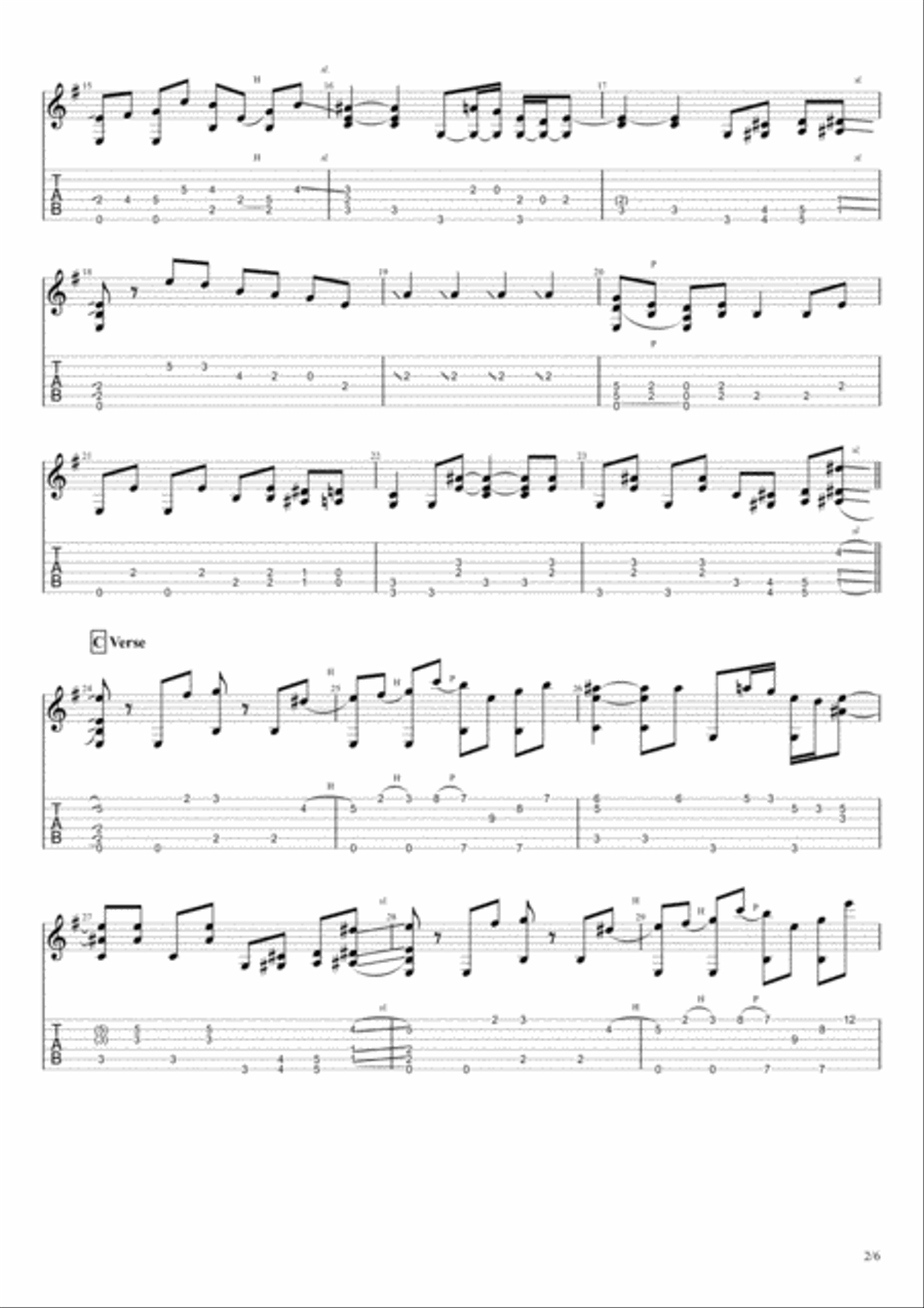 The Pink Panther from THE PINK PANTHER Guitar Tablature scores gallery preview page 2