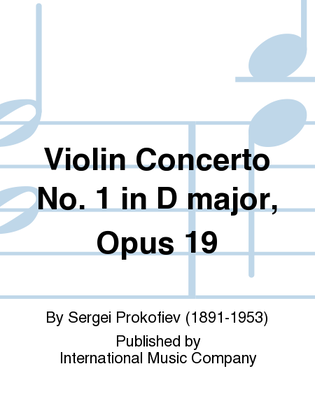 Book cover for Violin Concerto No. 1 In D Major, Opus 19