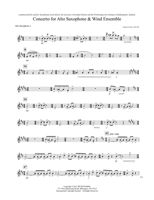 Book cover for Concerto For Alto Saxophone And Wind Ensemble - Eb Alto Saxophone 1