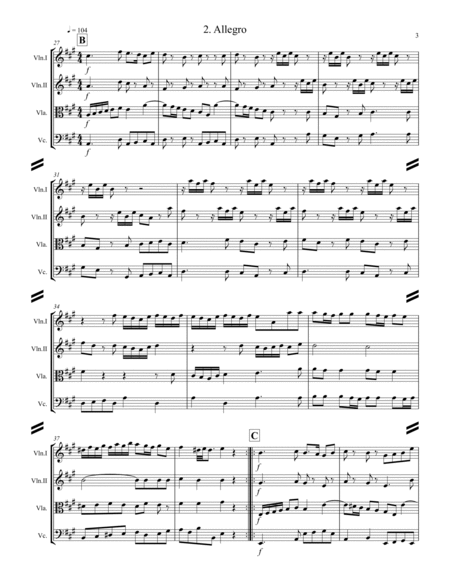 Marcello - Sonata in F Major (for String Quartet) image number null