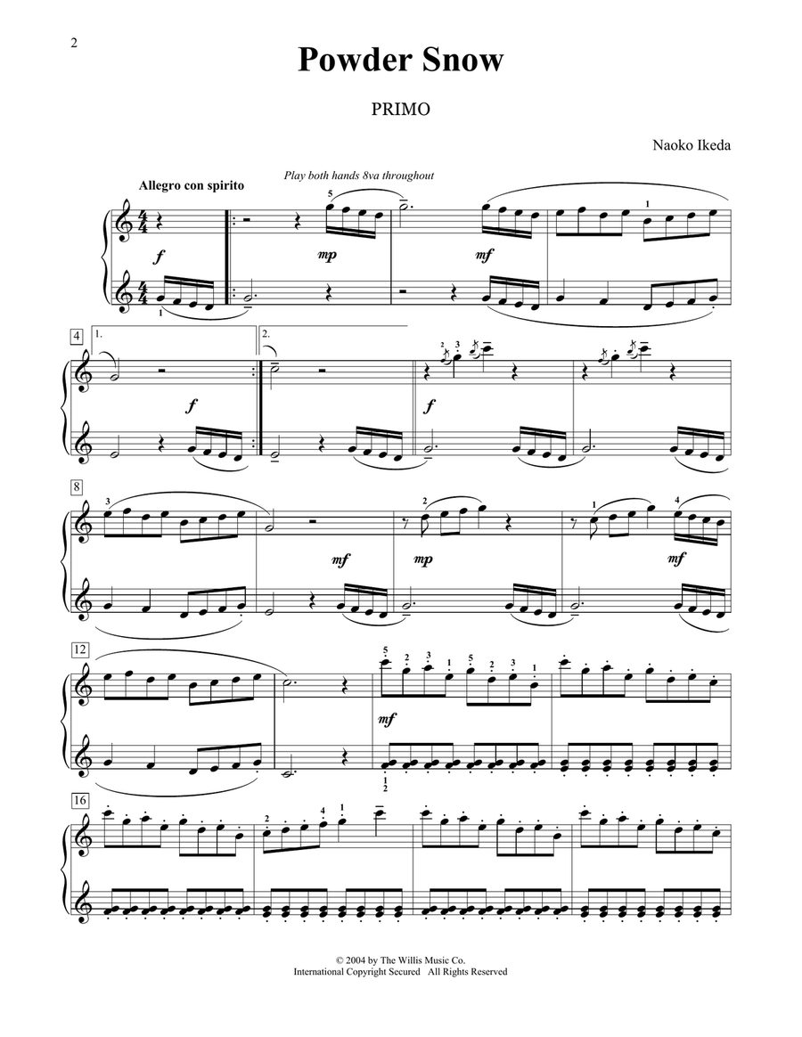 Powder Snow Piano Method scores gallery preview page 2