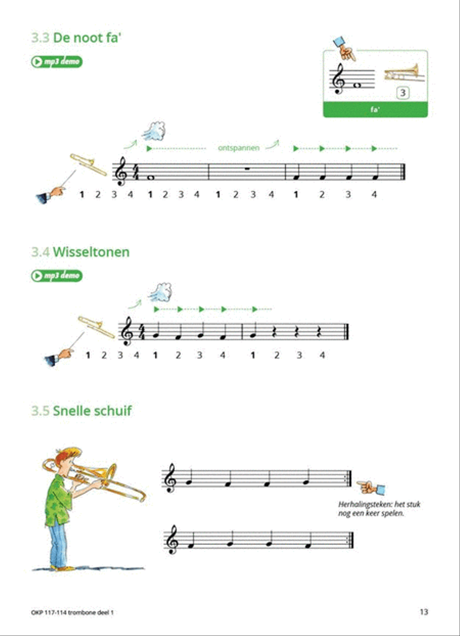 Samen Leren Samenspelen Vlaams Deel 1 Trombone Solo scores gallery preview page 6