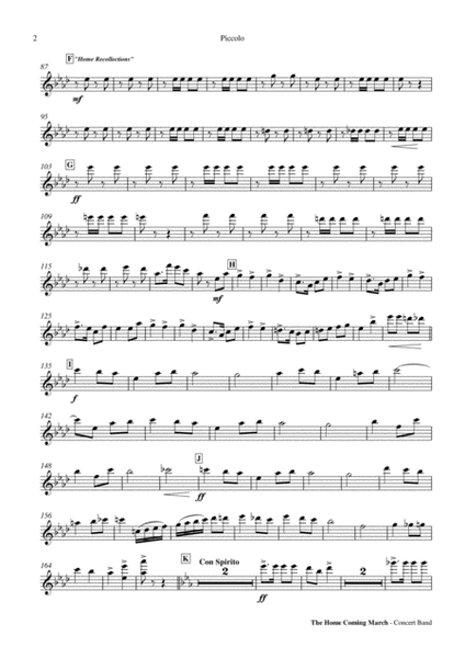 The Home Coming March (1908) - Concert Band Score and Parts PDF image number null