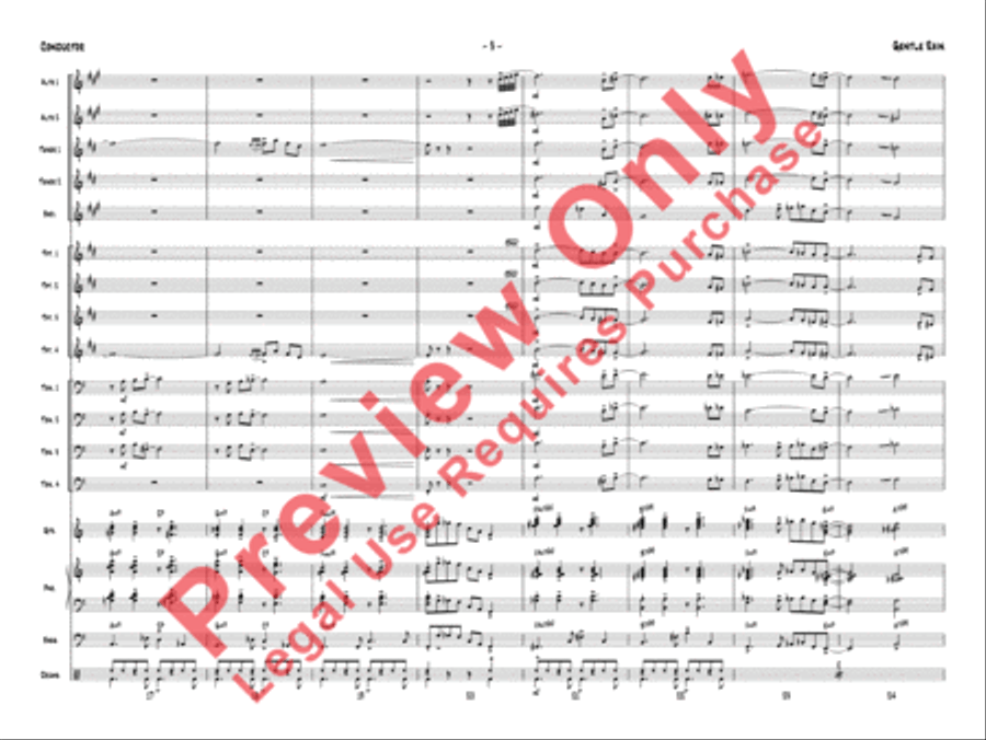 Gentle Rain Jazz Ensemble scores gallery preview page 6