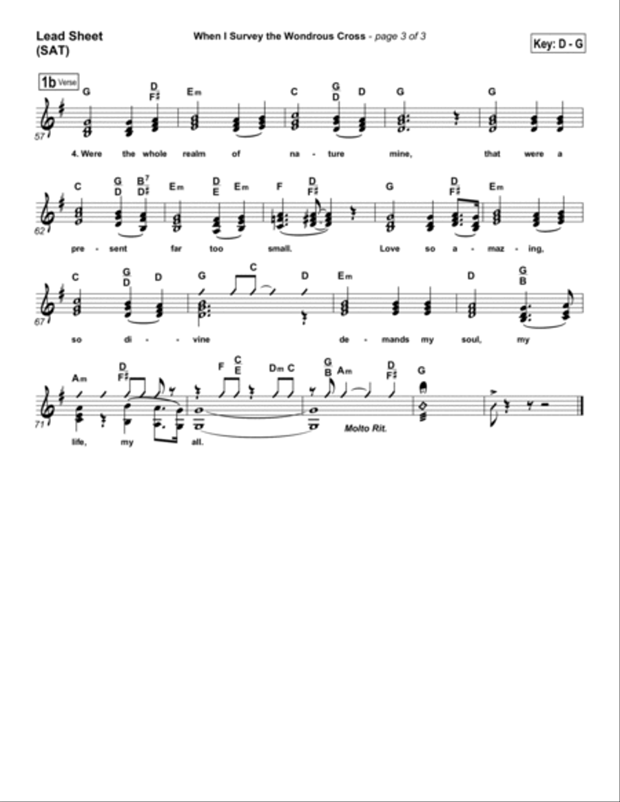 When I Survey the Wondrous Cross Piano scores gallery preview page 3