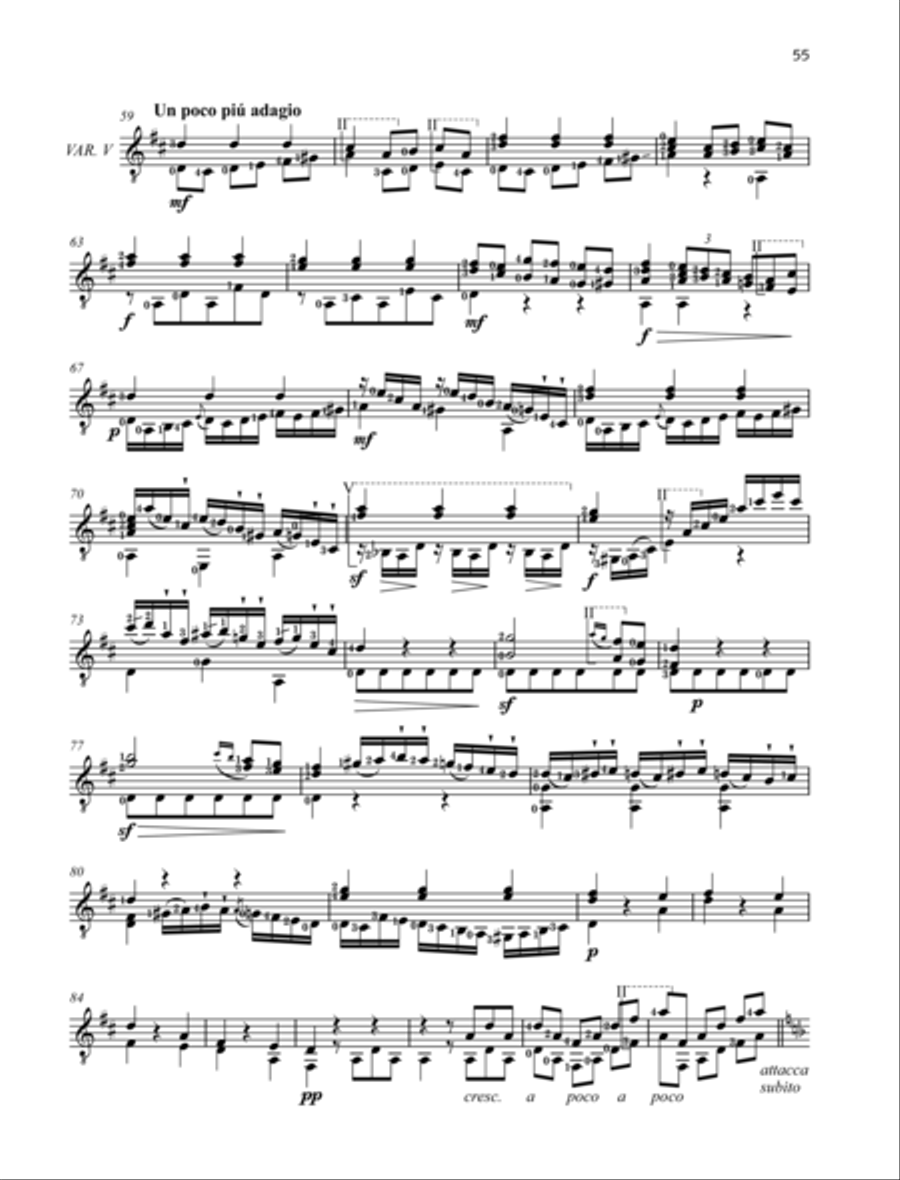 6 Variations 6 Variations Classical Guitar scores gallery preview page 3