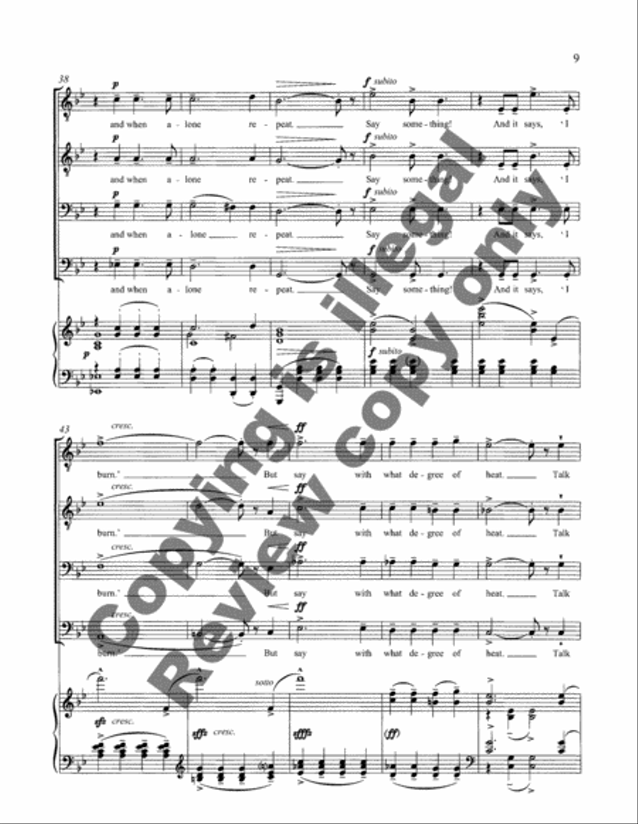 Choose Something Like a Star (Choral Score) TTBB scores gallery preview page 10
