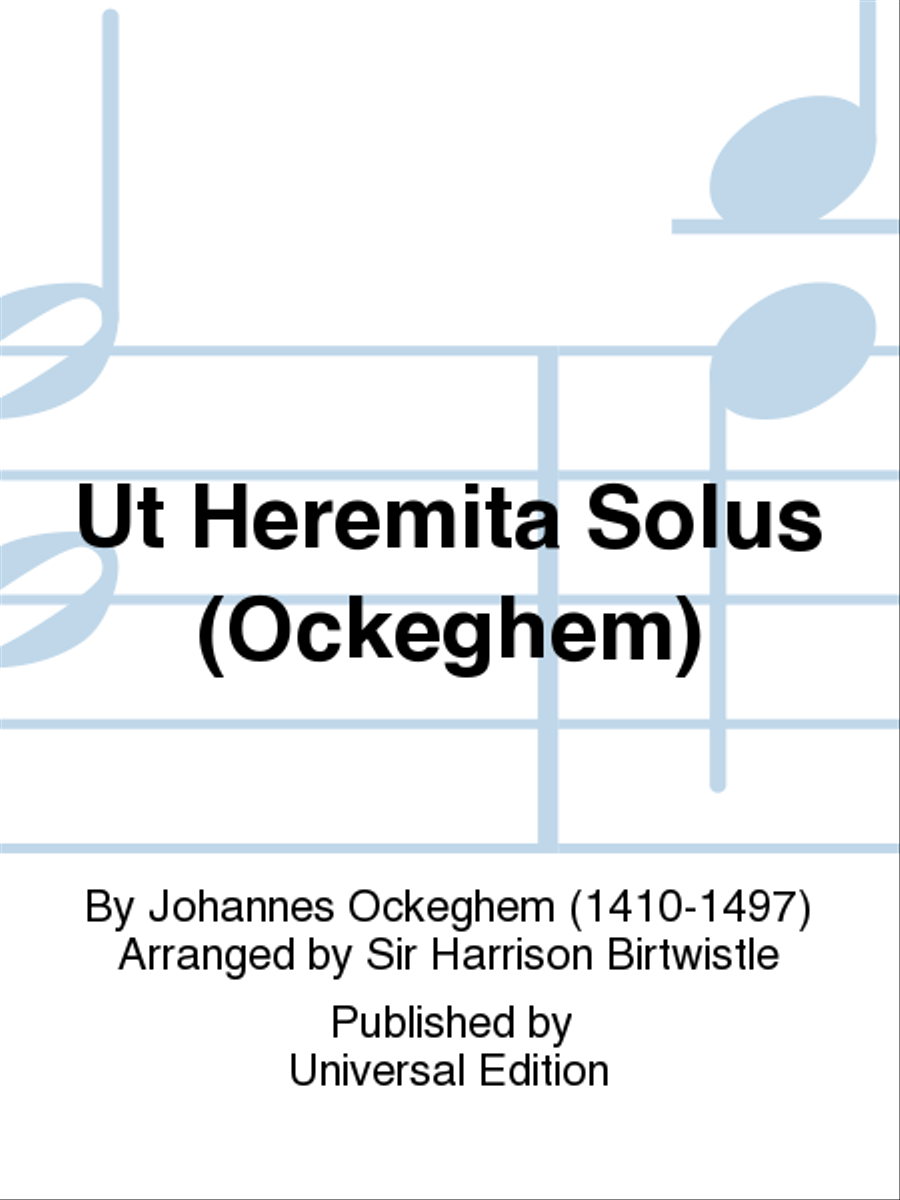 Ut Heremita Solus (Ockeghem) School and Community scores gallery preview page 1