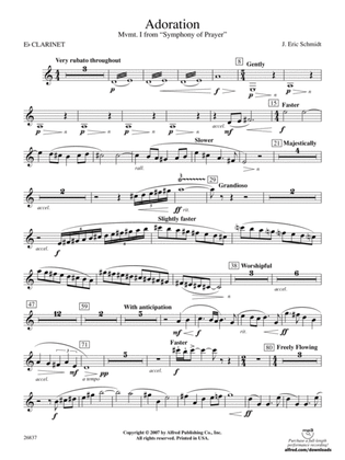 Adoration (Movement 1 from Symphony of Prayer): E-flat Soprano Clarinet