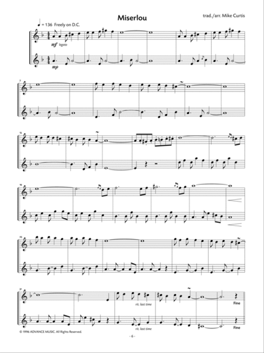 Ten Klezmer Duos, Volume 1 Clarinet Duet scores gallery preview page 2