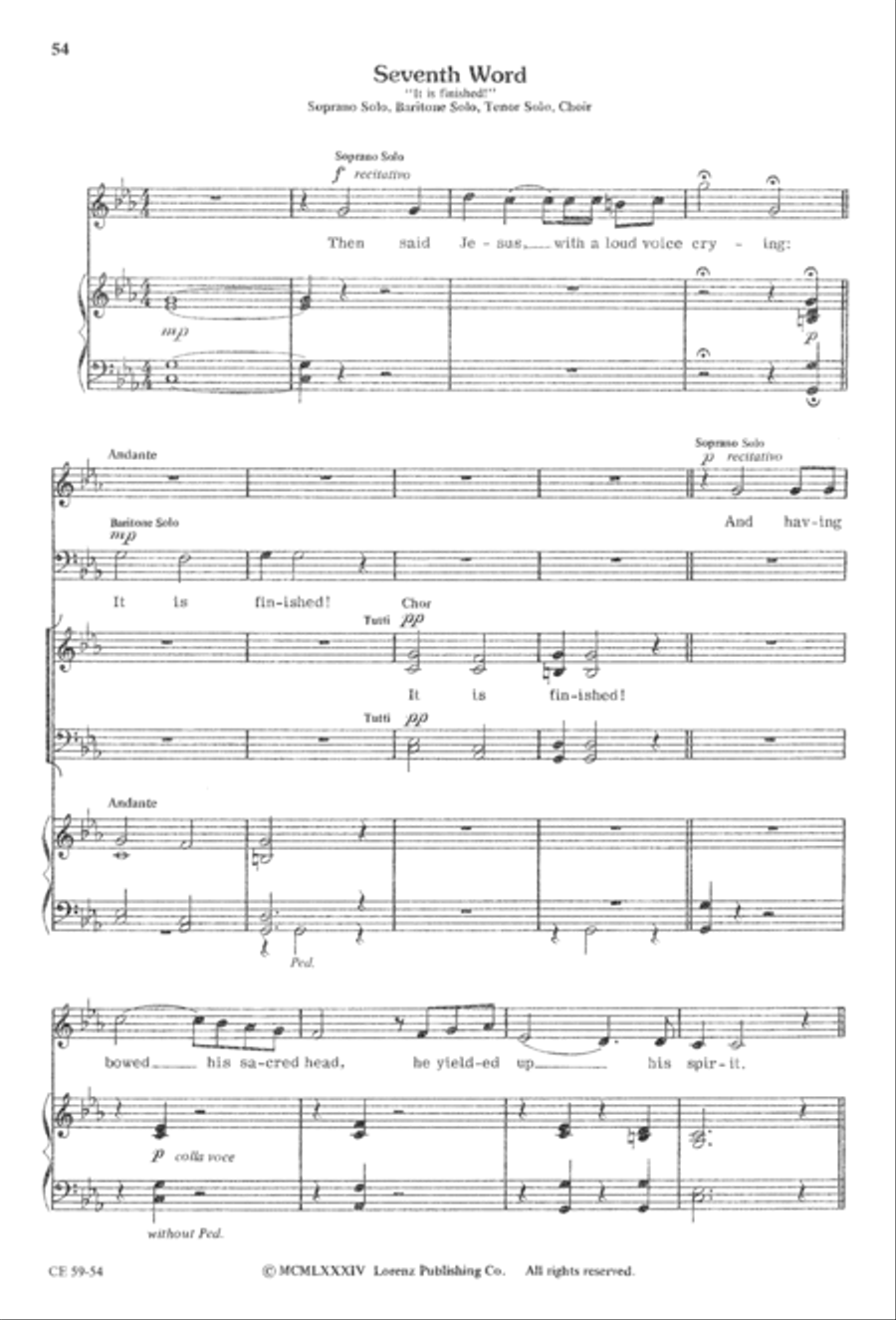 The Seven Last Words of Christ 4-Part scores gallery preview page 56