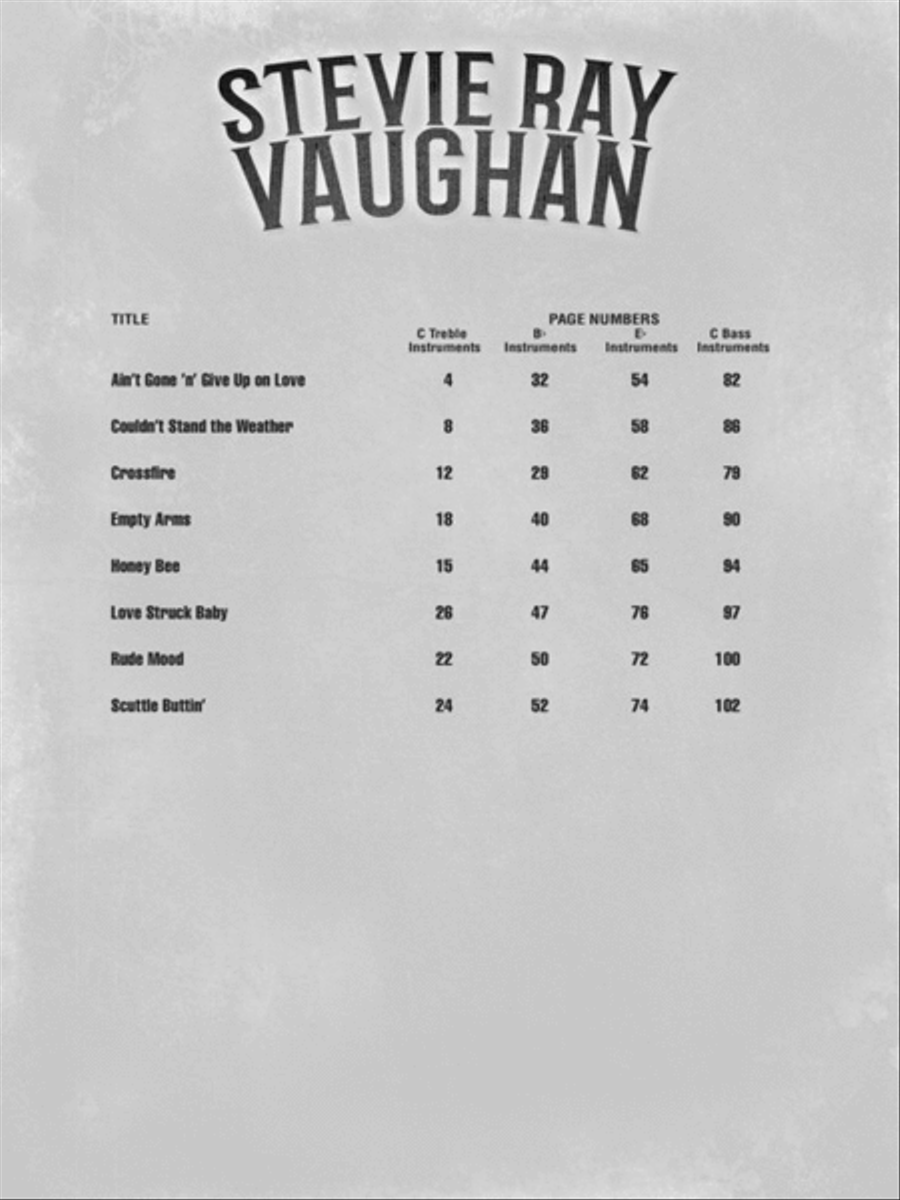 Stevie Ray Vaughan C Instrument scores gallery preview page 2