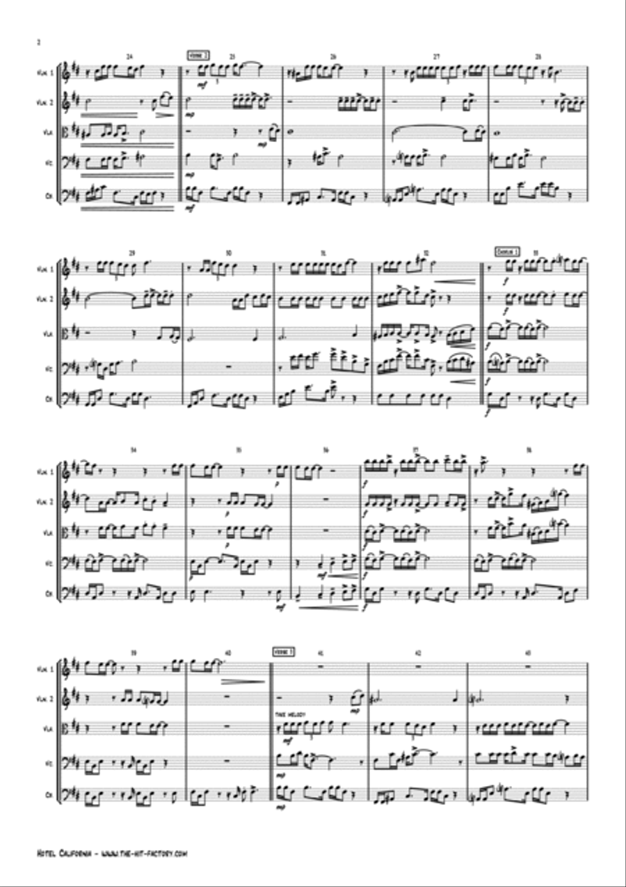 Hotel California String Orchestra scores gallery preview page 2