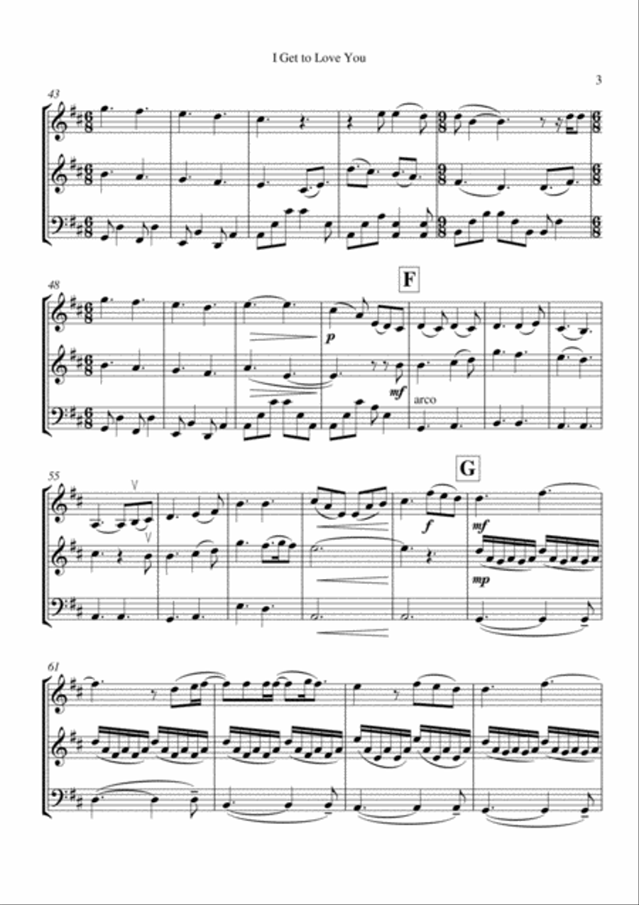 I Get To Love You String Trio scores gallery preview page 4