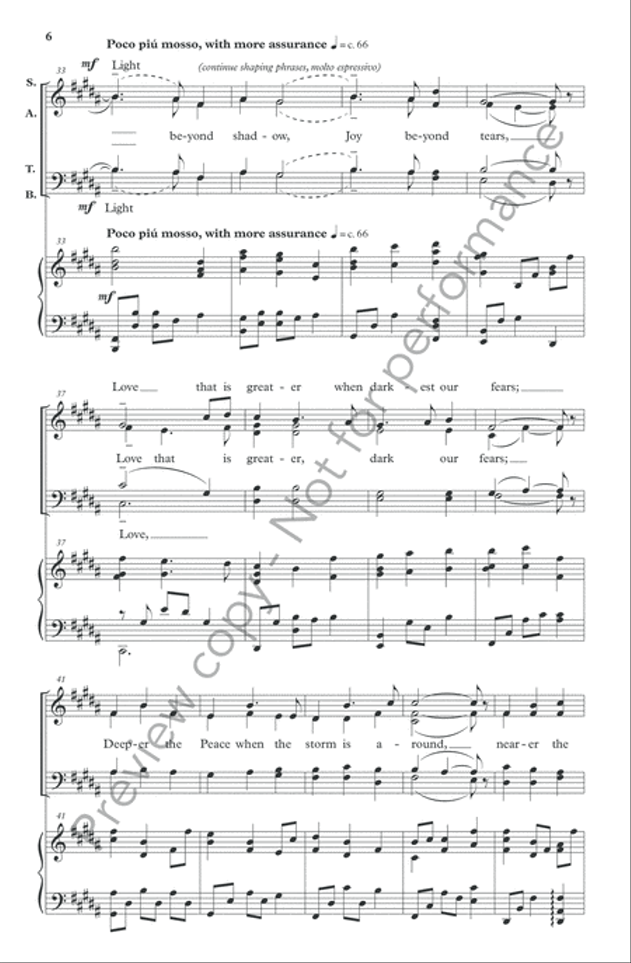 Light Beyond Shadow 4-Part scores gallery preview page 6