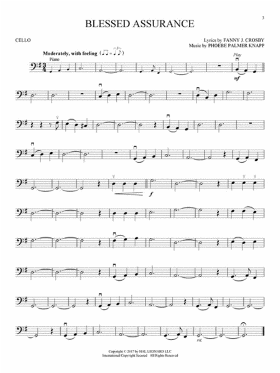 Gospel Hymns for Cello Flute Solo scores gallery preview page 4