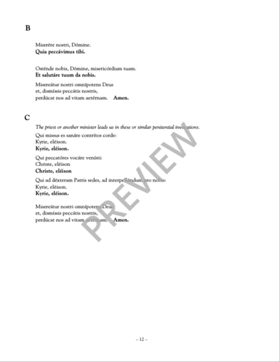 Latin Gregorian Chant Mass Accompaniment Mass scores gallery preview page 15
