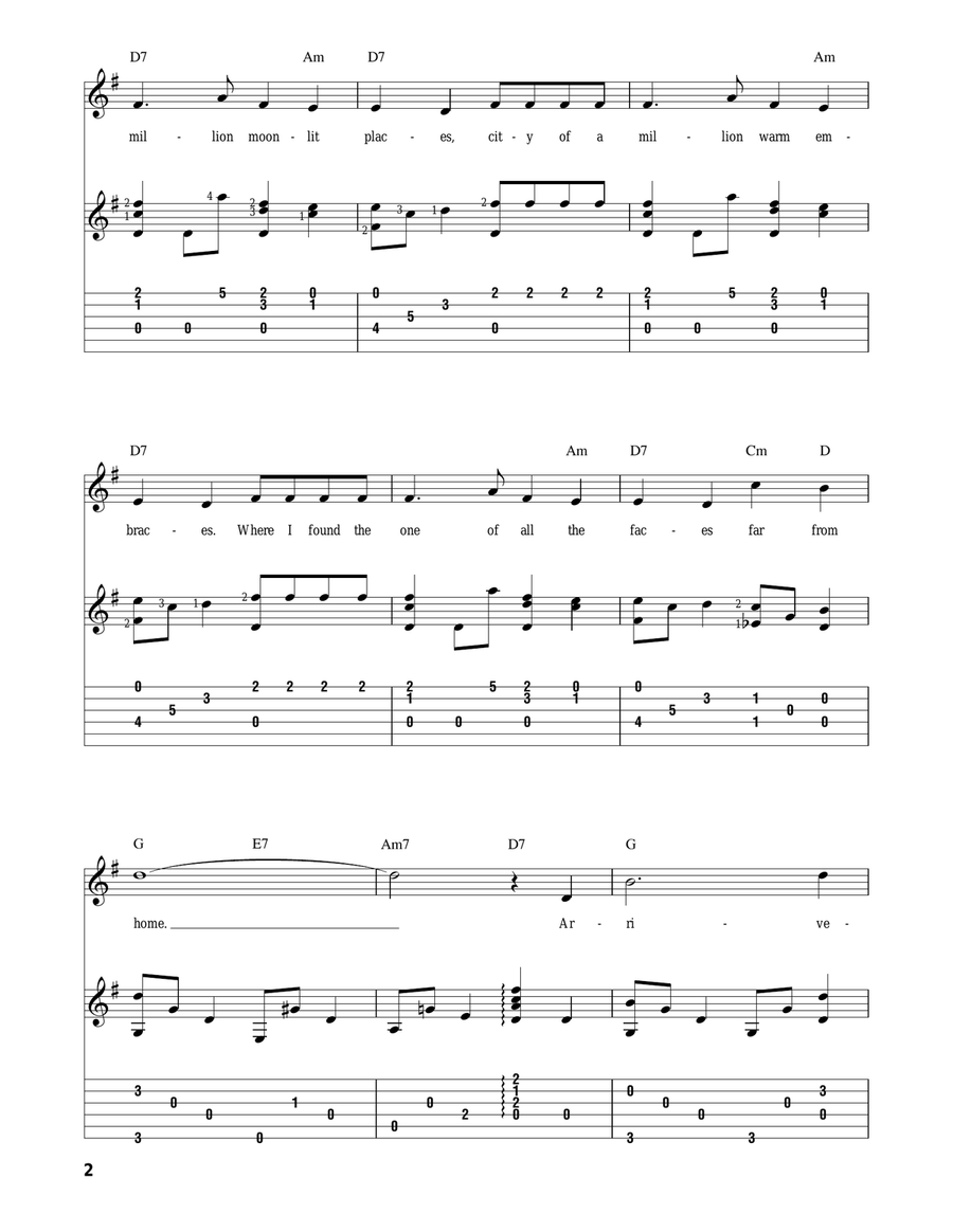 Arrivederci Roma (Goodbye To Rome) Guitar Solo scores gallery preview page 2