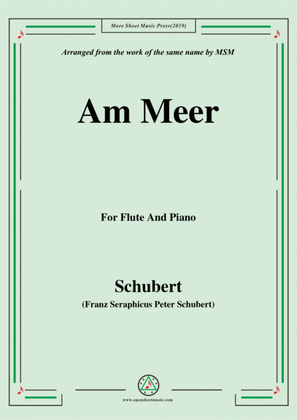 Book cover for Schubert-Am meer,for Flute and Piano