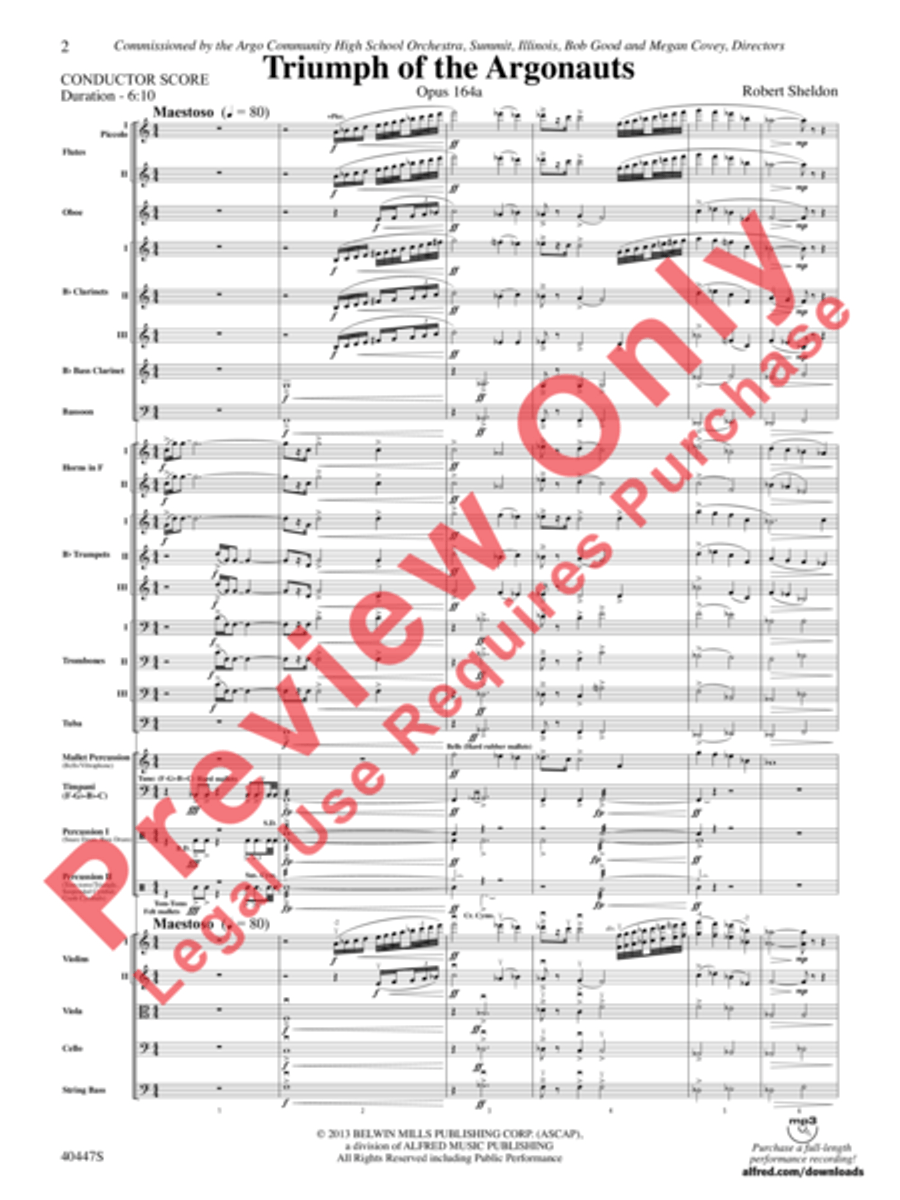 Triumph of the Argonauts Full Orchestra scores gallery preview page 3