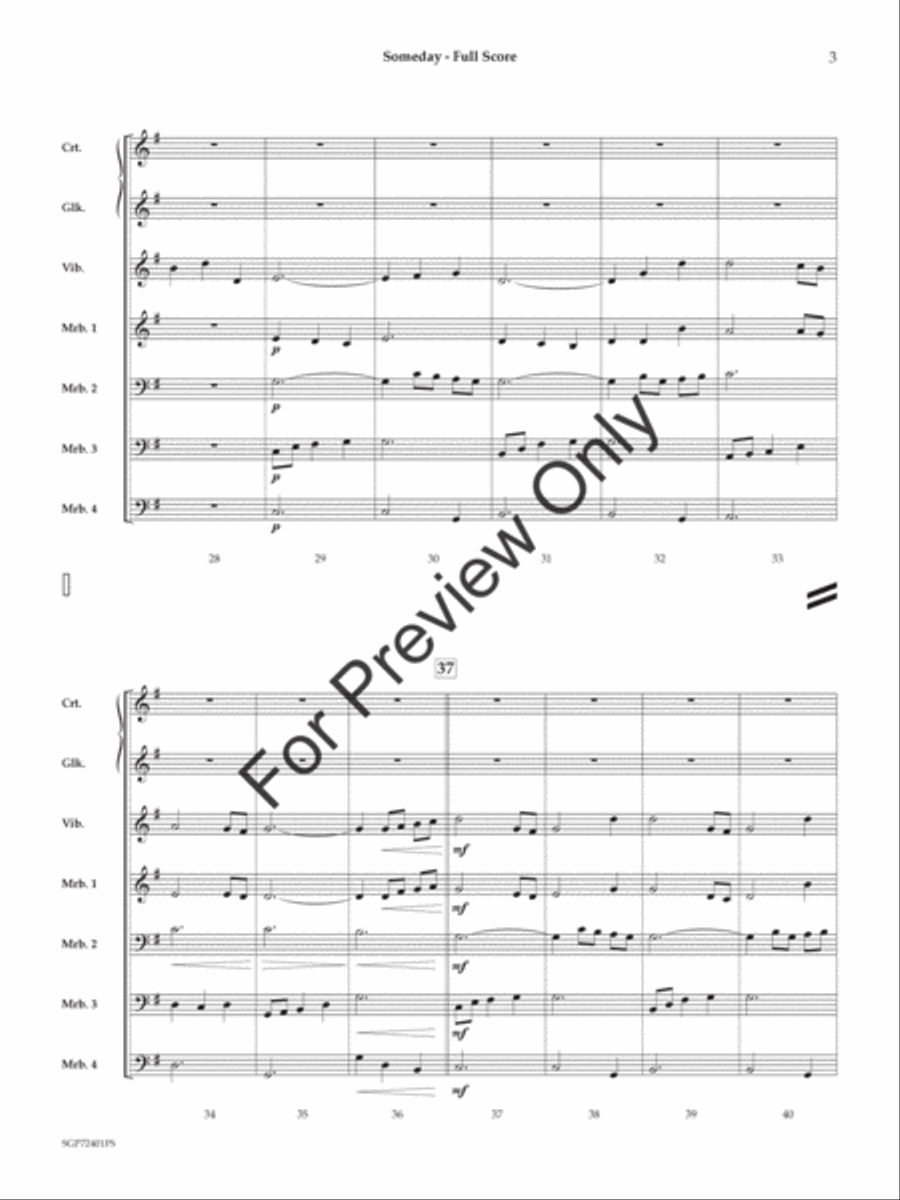 Someday Glockenspiel scores gallery preview page 4