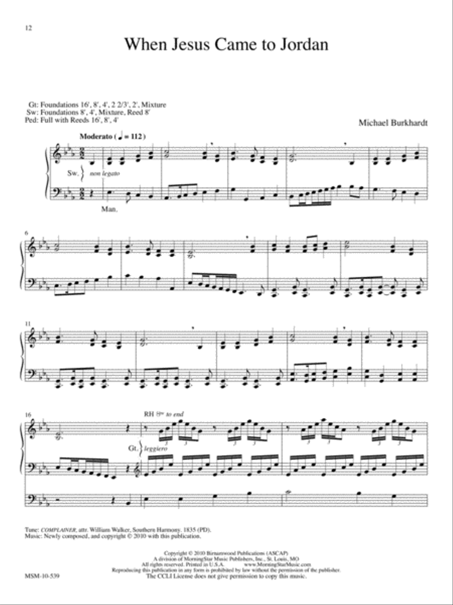 Six General Hymn Improvisations, Set 3 Organ scores gallery preview page 6