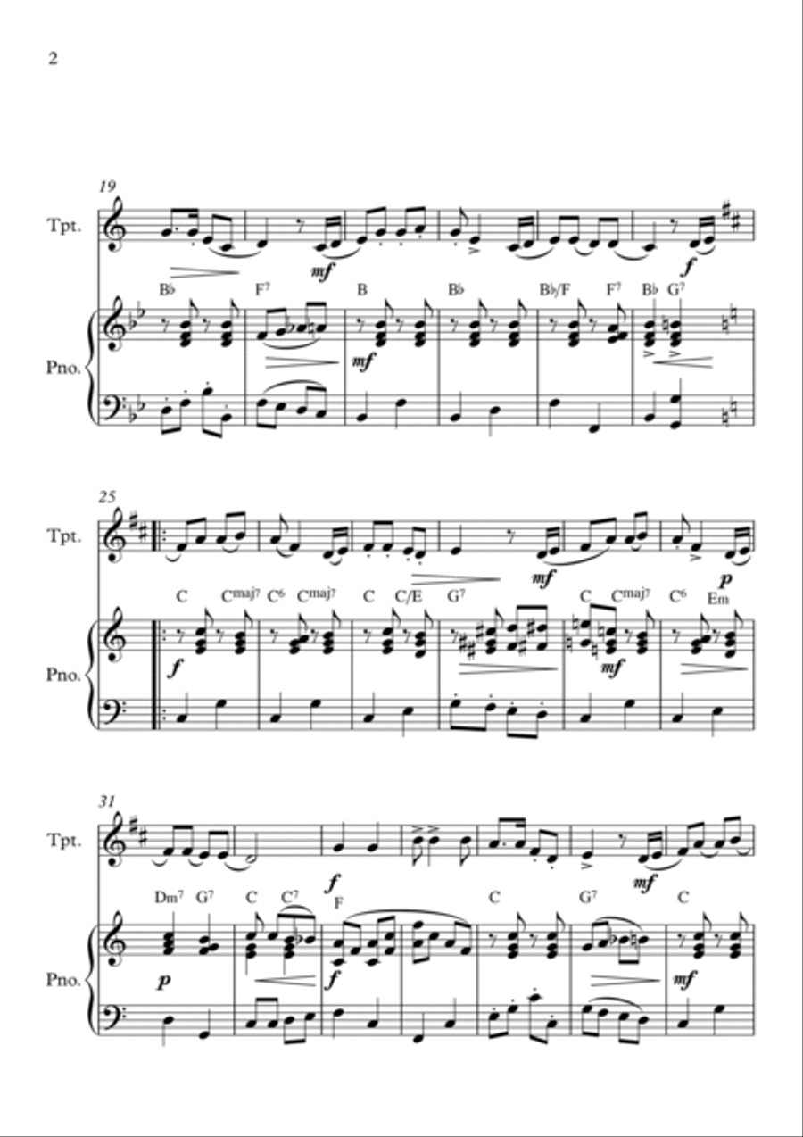 Oh Susana Oh Susana Trumpet Solo scores gallery preview page 2