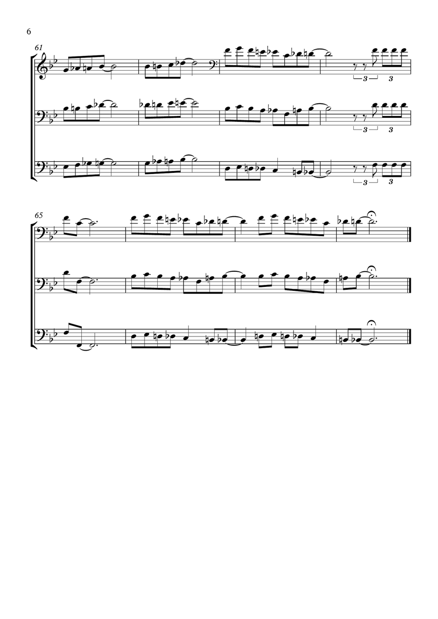 Blue Monk - SuperBass Transcription Double Bass Trio Small Ensemble scores gallery preview page 6