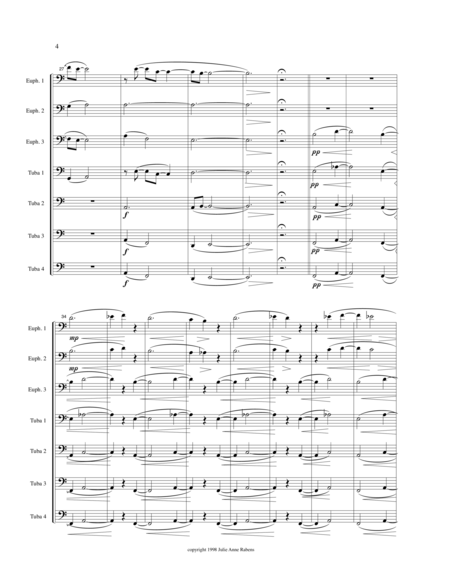 Golden Slumber Song of the Buffalo for tuba ensemble image number null