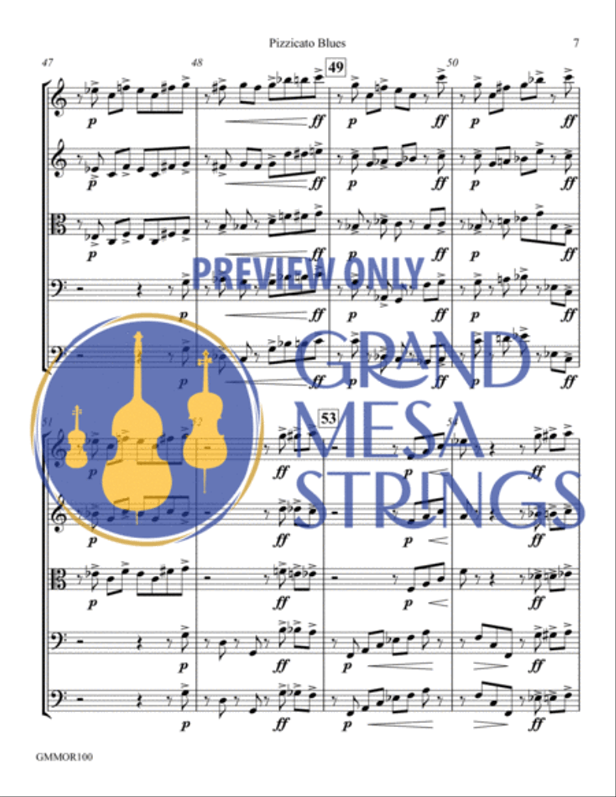Pizzicato Blues Pizzicato Blues String Orchestra scores gallery preview page 8
