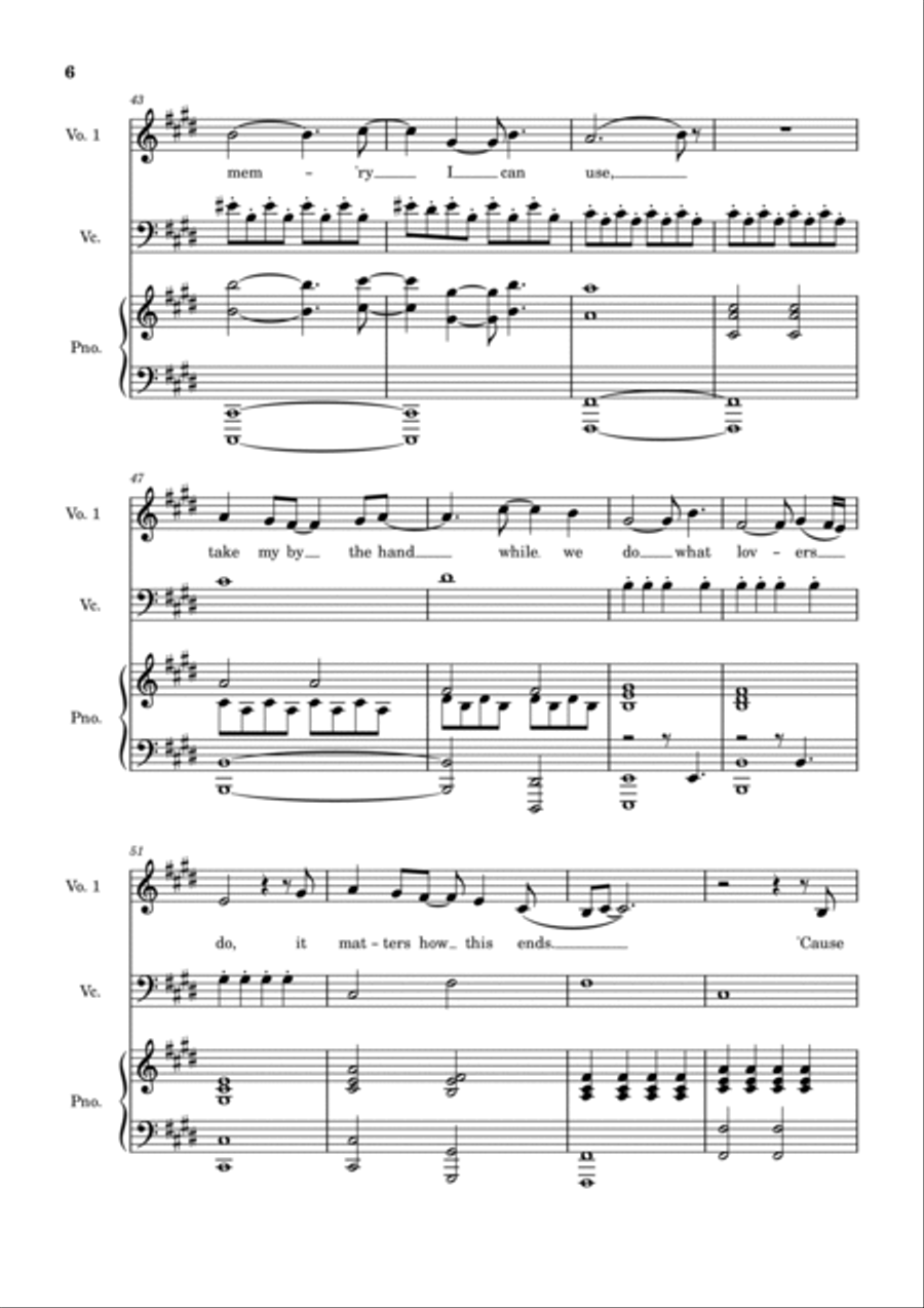 All I Ask Piano scores gallery preview page 6