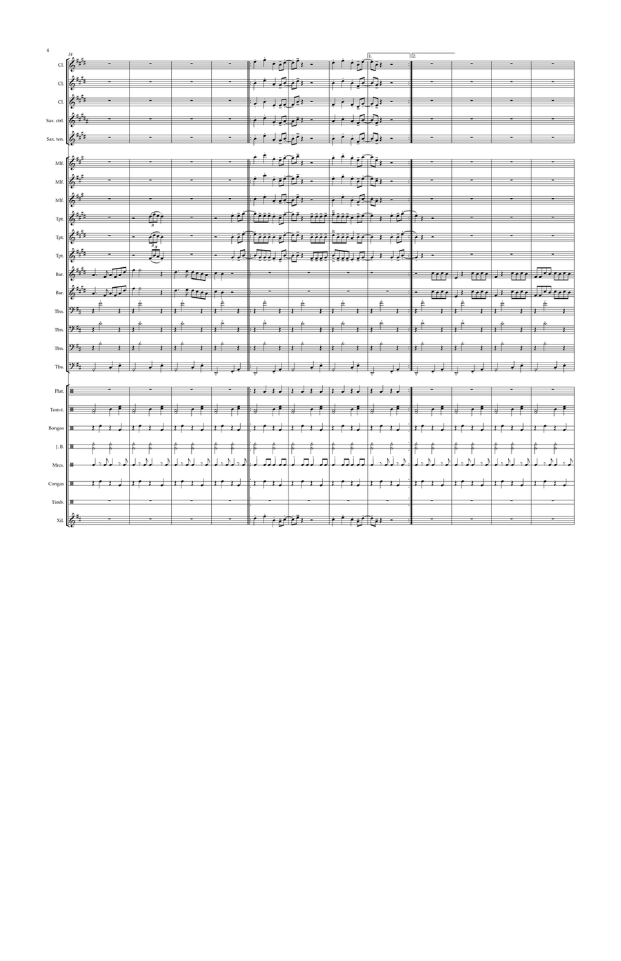 Con zapatos de tacon Con zapatos de tacon Concert Band scores gallery preview page 4