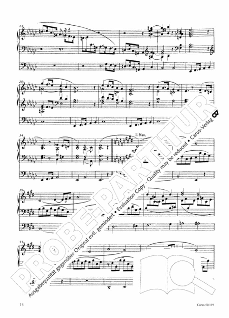 Organ Sonata No. 6 in E flat minor Organ scores gallery preview page 15