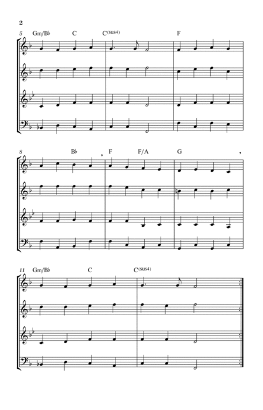 At the Cross, Her Station Keeping Woodwind Quartet scores gallery preview page 2