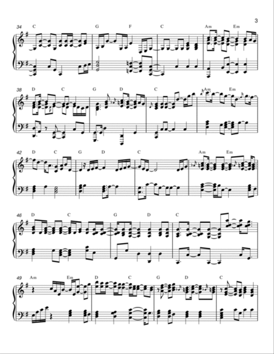 The Way It Is Piano Solo scores gallery preview page 3