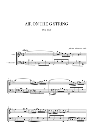 Book cover for Bach: Air on the G String for Violin and Violoncello