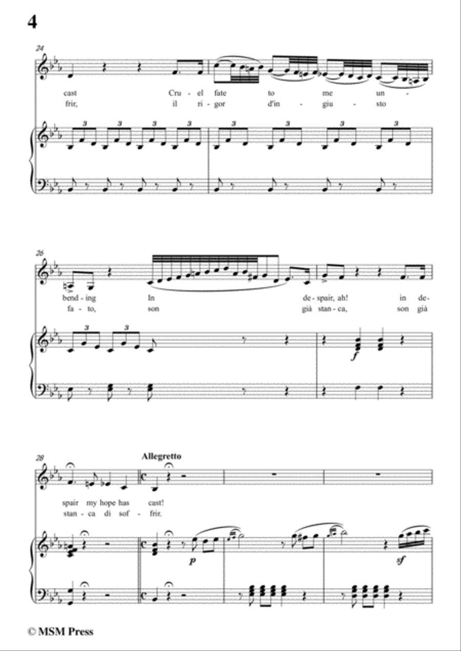 Mercadante-Ah!S'estinto ancor mi vuoi,from 'Donna Caritea',in E flat Major,for Voice and Piano Voice Solo scores gallery preview page 6