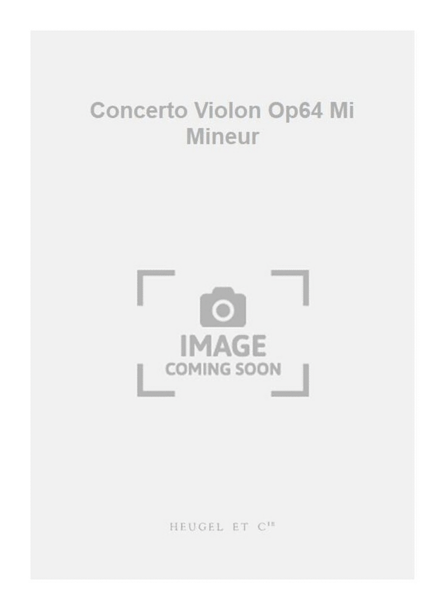 Concerto Violon Op64 Mi Mineur Orchestra scores gallery preview page 1