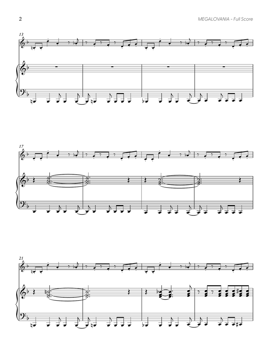 MEGALOVANIA (from UNDERTALE) (for Solo Violin with Piano Accompaniment) Violin Solo scores gallery preview page 3